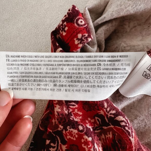 Hollister V Neck Faux Wrap Bohemian Style Floral Skater Sundress - Picture 8 of 8